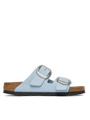 Birkenstock Klapki Arizona Big Buckle 1031860 Błękitny. Niebieskie klapki damskie Birkenstock, bez wzorów, ze skóry, bez obcasa, bez zapięcia. Za 599.99 zł.