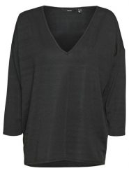 Vero Moda Bluzka w kolorze antracytowym rozmiar: XS. Czarne bluzki damskie Vero Moda, xs, bez wzorów, bez kołnierzyka, bez ramiączek. Za 32.98 zł.