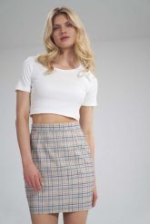 Ołówkowa Mini Spódnica w Kratkę - Wzór 121. Spódnice damskie Figl, s, bez wzorów, z materiału, mini. Za 179.00 zł.