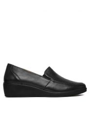 Caprice Półbuty 9-24352-46 Granatowy. Niebieskie półbuty damskie Caprice, bez wzorów, ze skóry, bez obcasa, na koturnie, bez zapięcia. Za 231.99 zł.