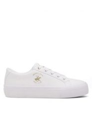 Beverly Hills Polo Club Sneakersy BHPC040W Biały. Białe obuwie sportowe damskie Beverly Hills Polo Club, z materiału, bez zapięcia. Za 179.99 zł.