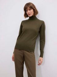 BGN Golf w kolorze ciemnozielonym rozmiar: 38. Zielone golfy damskie BGN, bez wzorów, bez ramiączek. Za 254.14 zł.