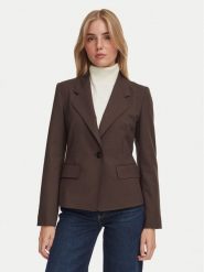 Marella Marynarka Rive 2623046101 Brązowy ciemny Regular Fit. Brązowe marynarki i żakiety damskie Marella, bez wzorów, z syntetyku. Za 1,729.00 zł.