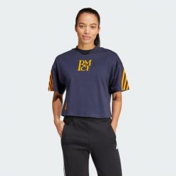 Koszulka Real Madrid Future Icon. Niebieskie bluzki damskie Adidas, l, bez wzorów, bez kołnierzyka, bez ramiączek. Za 179.00 zł.