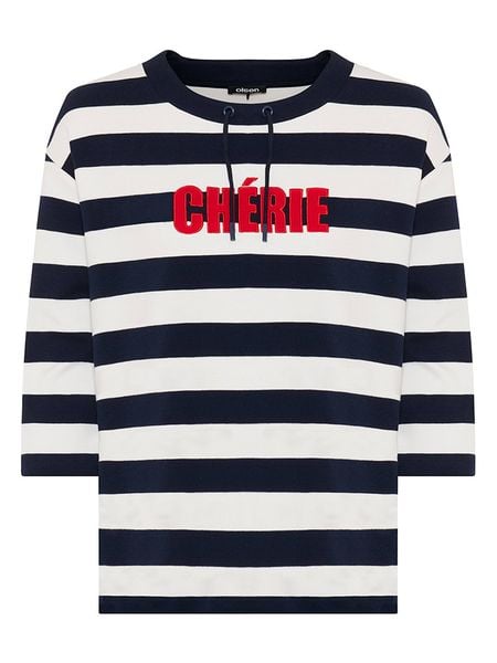 Olsen Bluza w kolorze granatowo-białym rozmiar: 40. Białe bluzy damskie Olsen, bez wzorów, bez kaptura. Za 119.95 zł.