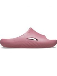 Crocs Klapki "Mellow" w kolorze różowym rozmiar: 43/44. Różowe klapki damskie Crocs, bez wzorów, z otwartym noskiem, bez obcasa, bez zapięcia. Za 118.56 zł.