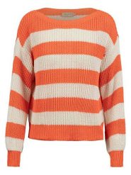Herrlicher Sweter "Louise" w kolorze pomarańczowo-kremowym rozmiar: M. Brązowe swetry klasyczne damskie Herrlicher, m, ze splotem, bez kołnierzyka. Za 137.95 zł.