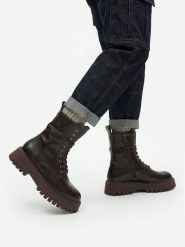 G-Star Raw Trzewiki EO-GEDIZ-8090-25 Brązowy. Brązowe botki damskie G-Star, ze skóry, retro, bez obcasa, na płaskiej podeszwie, bez zapięcia. Za 479.99 zł.