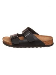Birkenstock Klapki "Arizona Prof" w kolorze czarnym rozmiar: 44. Czarne klapki damskie Birkenstock, bez wzorów, z otwartym noskiem, bez obcasa, bez zapięcia. Za 349.95 zł.