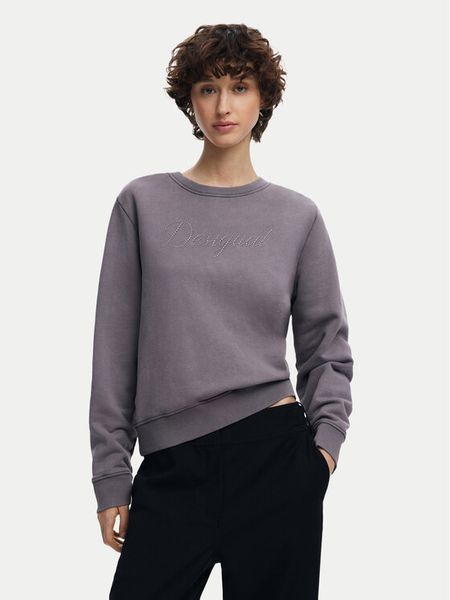 Desigual Bluza 25SWSK16 Niebieski Regular Fit. Niebieskie bluzy damskie Desigual, xl, bez wzorów, z bawełny, bez kaptura. Za 189.99 zł.