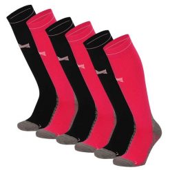 Skarpety kompresyjne do biegania Xtreme, 6 par, Multi Różowy. Czerwone skarpetki damskie XTREME SOCKSWEAR, bez wzorów, z elastanu. Za 242.82 zł.