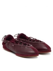 Polo Ralph Lauren Baleriny Ballerina Sneaker 804P08221003 Bordowy. Czerwone balerinki damskie Polo Ralph Lauren, bez wzorów, ze skóry. Za 859.99 zł.