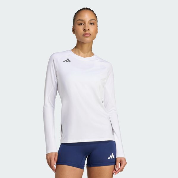 Koszulka HILO Long Sleeve Volleyball. Białe koszulki damskie Adidas, m, bez wzorów, bez kołnierzyka, bez ramiączek. Za 179.00 zł.