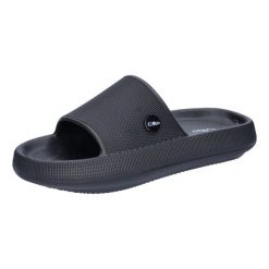 Klapki damskie CMP RUBY. Czarne klapki damskie CMP, bez wzorów, bez obcasa, bez zapięcia. Za 78.44 zł.