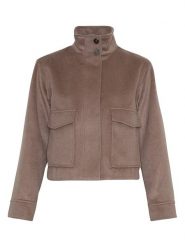 MOSS COPENHAGEN Kurtka przejściowa w kolorze jasnobrązowym rozmiar: L/XL. Brązowe kurtki damskie Moss Copenhagen, l, bez wzorów, bez kaptura. Za 303.06 zł.
