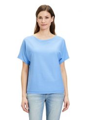 CARTOON Koszulka w kolorze błękitnym rozmiar: 36. Niebieskie bluzki damskie Cartoon, bez wzorów, bez kołnierzyka, bez ramiączek. Za 104.99 zł.