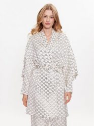 KARL LAGERFELD Szlafrok 225W2134 Biały Regular Fit. Białe szlafroki damskie KARL LAGERFELD, bez wzorów, z wiskozy, bez kaptura. Za 619.99 zł.