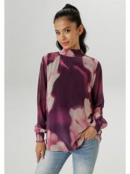 Aniston Bluzka w kolorze ciemnofioletowo-jasnoróżowym rozmiar: 40. Różowe bluzki damskie Aniston, bez wzorów, bez kołnierzyka, bez ramiączek. Za 82.99 zł.