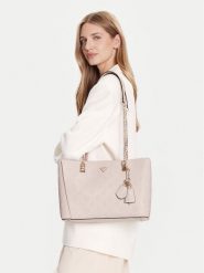 Guess Torebka Tisha HWPD77 64230 Beżowy. Brązowe torebki klasyczne damskie Guess, ze skóry, bez dodatków. Za 419.99 zł.