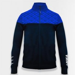 Kurtka Arkansas do Biegania z Kapturem Niebiesko-Azur. Niebieskie kurtki damskie LEGEA, xl, w ażurowe wzory, z bawełny, bez kaptura. Za 124.00 zł.