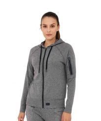 Bluza damska wełniana z kapturem Brubeck OUTDOOR MERINO. Szare bluzy damskie Brubeck, s, bez wzorów, z materiału, z kapturem. Za 399.00 zł.