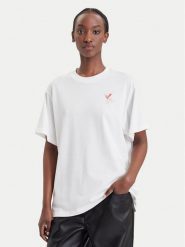 HUGO T-Shirt 50570362 Kremowy Regular Fit. Białe t-shirty damskie Hugo, xs, bez wzorów, z bawełny, bez kołnierzyka. Za 319.99 zł.
