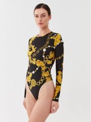 Versace Jeans Couture Body 75HAM221 Czarny Slim Fit. Czarne body i gorsety Versace Jeans Couture, bez wzorów, z jeansu. Za 479.99 zł.