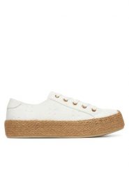 JENNY Espadryle EMMA WSK1576-05 Biały. Białe espadryle damskie Jenny, bez wzorów, z materiału, bez obcasa. Za 99.99 zł.