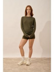 Just Cashmere Kaszmirowy sweter "Jane" w kolorze khaki rozmiar: M. Brązowe swetry klasyczne damskie Just Cashmere, m, z kaszmiru, bez kołnierzyka. Za 326.99 zł.