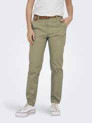 JDY Spodnie chino "Chicago" w kolorze khaki rozmiar: XS/L32. Brązowe spodnie materiałowe damskie JDY, bez wzorów, z tkaniny. Za 48.28 zł.