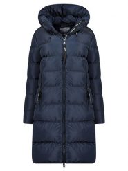 Geographical Norway Płaszcz zimowy "April" w kolorze granatowym rozmiar: 3XL. Niebieskie płaszcze damskie Geographical Norway, na zimę, xl, bez wzorów, z puchu, bez kaptura. Za 279.78 zł.