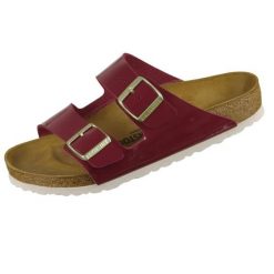 Klapki damskie Birkenstock Arizona BS Birko-flor. Czerwone klapki damskie Birkenstock, bez wzorów, z syntetyku, bez obcasa, bez zapięcia. Za 287.00 zł.