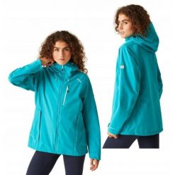Kurtka przeciwdeszczowa damska Birchdale. Niebieskie kurtki damskie Regatta, bez wzorów, z poliesteru, bez kaptura. Za 344.70 zł.