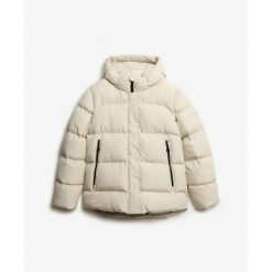 Damska kurtka puchowa Superdry Sports. Brązowe kurtki damskie Superdry, m, bez wzorów, z puchu, z kapturem. Za 621.80 zł.