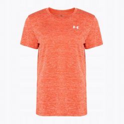 Koszulka Damska Sportowa Under Armour Tech Ssc- Twist. Brązowe koszulki sportowe damskie Under Armour, bez wzorów, bez ramiączek, do biegania. Za 119.99 zł.