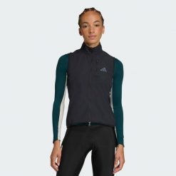 Bezrękawnik Essentials Windproof. Czarne kamizelki damskie Adidas, uniwersalny, bez wzorów, bez kaptura. Za 299.00 zł.