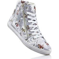 Wysokie sneakersy Lico bonprix srebrny z nadrukiem. Buty sportowe dziewczęce bonprix. Za 99.99 zł.