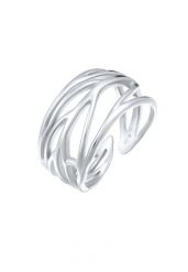 Elli Damska ozdoba w kształcie liścia ze srebra próby 925 Sterling Silver Pierścionki 1 ct Damski. Szare pierścionki damskie Elli, srebrne. Za 211.64 zł.