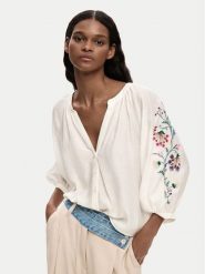 Desigual Bluzka 26SWBW13 Biały Regular Fit. Białe bluzki damskie Desigual, s, bez wzorów, z wiskozy, bez kołnierzyka, bez ramiączek. Za 429.99 zł.