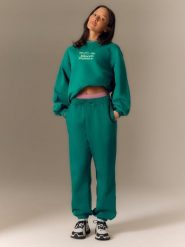 4F Bluza dresowa loose bez kaptura damska - zielona XL. Zielone bluzy damskie 4F, xl, bez wzorów, z dresówki, bez kaptura. Za 169.99 zł.