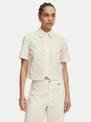 Liu Jo Koszula WA6508 T472A Kremowy Regular Fit. Białe koszule damskie Liu Jo, bez wzorów, z bawełny, bez kołnierzyka, bez ramiączek. Za 689.99 zł.