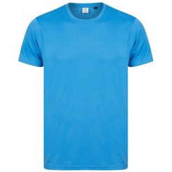 Koszulka Z Poliestru Z Recyklingu Dla Dorosłych Unisex. Niebieskie bluzki damskie TOMBO, l, bez wzorów, bez kołnierzyka, bez ramiączek. Za 63.99 zł.