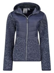 Geographical Norway Kurtka polarowa "Tilove" w kolorze granatowym rozmiar: XL. Niebieskie kurtki damskie Geographical Norway, xl, z aplikacjami, z materiału, bez kaptura. Za 210.81 zł.