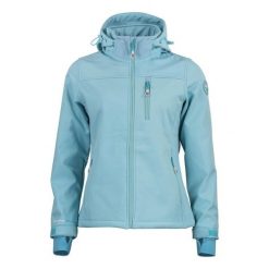 Kurtka damska softshell z kapturem Peak Mountain Aclaude. Brązowe kurtki damskie Peak Mountain, m, bez wzorów, z elastanu, z kapturem. Za 403.95 zł.