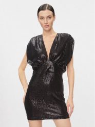 Rinascimento Sukienka koktajlowa CFC0116365003 Czarny Regular Fit. Czarne sukienki damskie Rinascimento, bez wzorów, z syntetyku, wizytowe, bez ramiączek. Za 319.99 zł.