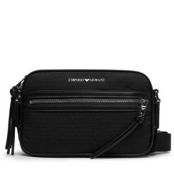 Torebka Emporio Armani. Czarne listonoszki damskie Emporio Armani, bez wzorów, bez dodatków. Za 1,339.00 zł.