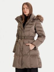 Guess Płaszcz zimowy W5BL30 W2802 Beżowy Regular Fit. Brązowe płaszcze damskie Guess, na zimę, s, z aplikacjami, z syntetyku, bez kaptura. Za 1,299.00 zł.