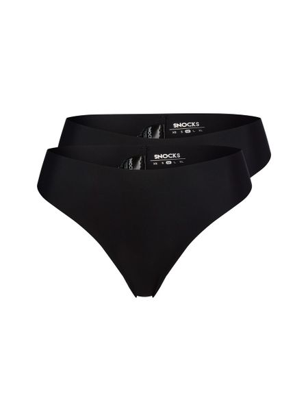 Snocks Stringi w 2-paku Kobiety czarny, L. Czarne stringi Snocks, bez wzorów, z materiału. Za 109.95 zł.