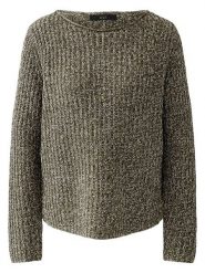 Oui Sweter w kolorze oliwkowo-jasnoróżowym rozmiar: 44. Brązowe swetry klasyczne damskie Oui, ze splotem, bez kołnierzyka. Za 260.99 zł.