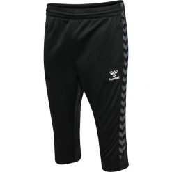 Spodnie dresowe 3/4 Hummel Authentic. Czarne spodnie dresowe damskie Hummel, l, bez wzorów, z dresówki. Za 227.00 zł.